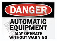May operate without warning Sign 1