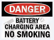 Battery charging area Sign 1