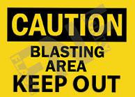 Blasting area Sign 1