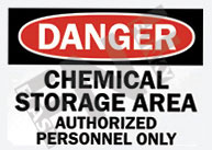 Chemical storage area Sign 1