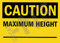 Maximum height Sign 1
