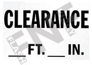 CLEARANCE CONSTRUCTION SAFETY SIGNS