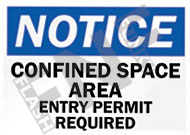 CONFINED SPACE CONSTRUCTION SAFETY SIGNS