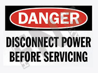 Danger ÃƒÂ¢Ã¢â€šÂ¬Ã¢â‚¬Å“ Disconnect power before servicing