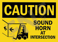 Caution ÃƒÂ¢Ã¢â€šÂ¬Ã¢â‚¬Å“ Sound horn at intersection