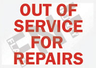 Out of service for repairs