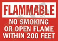 Flammable ÃƒÂ¢Ã¢â€šÂ¬Ã¢â‚¬Å“ No smoking or open flame within 200 feet