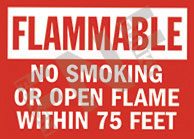 Flammable ÃƒÂ¢Ã¢â€šÂ¬Ã¢â‚¬Å“ No smoking or open flame within 75 feet