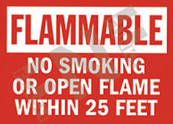 Flammable ÃƒÂ¢Ã¢â€šÂ¬Ã¢â‚¬Å“ No smoking or open flame within 25 feet
